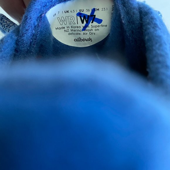 NWT Allbirds Limited Edition Hazy Cobalt Women’s Wool Runners Sneakers Size 7 - Picture 10 of 12